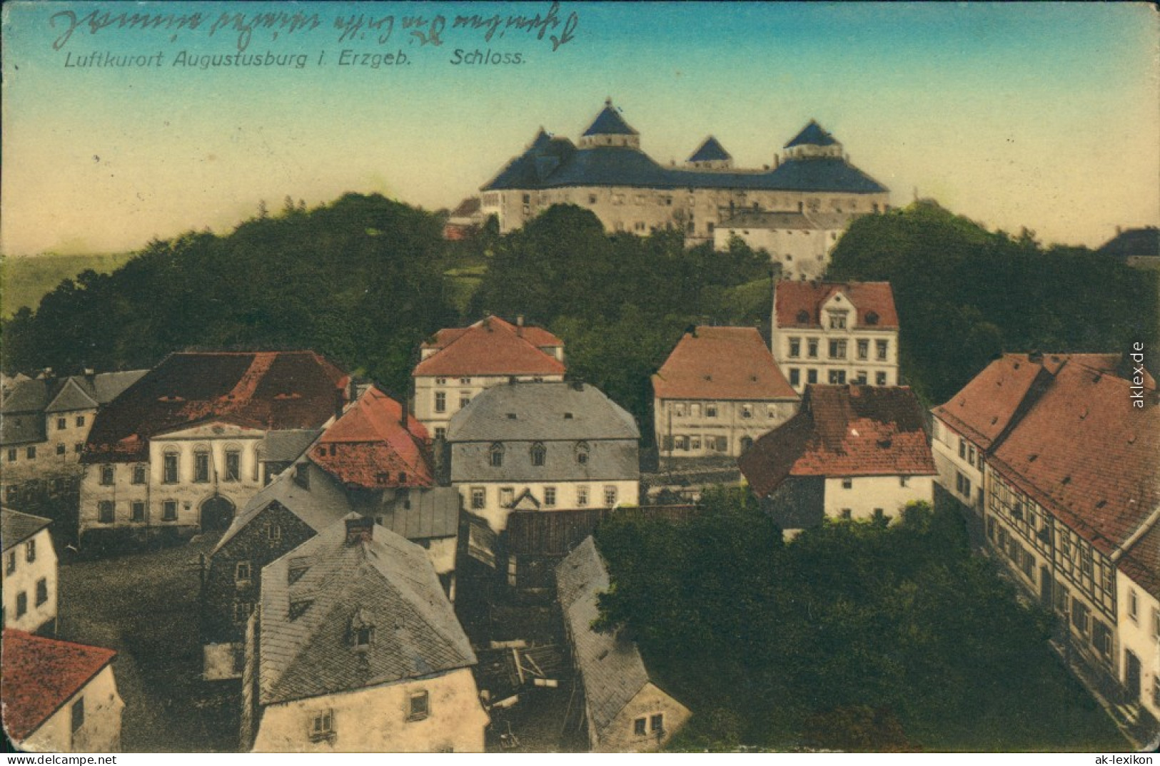 Ansichtskarte Augustusburg Stadtpartie Und Augustusburg 1915  - Augustusburg