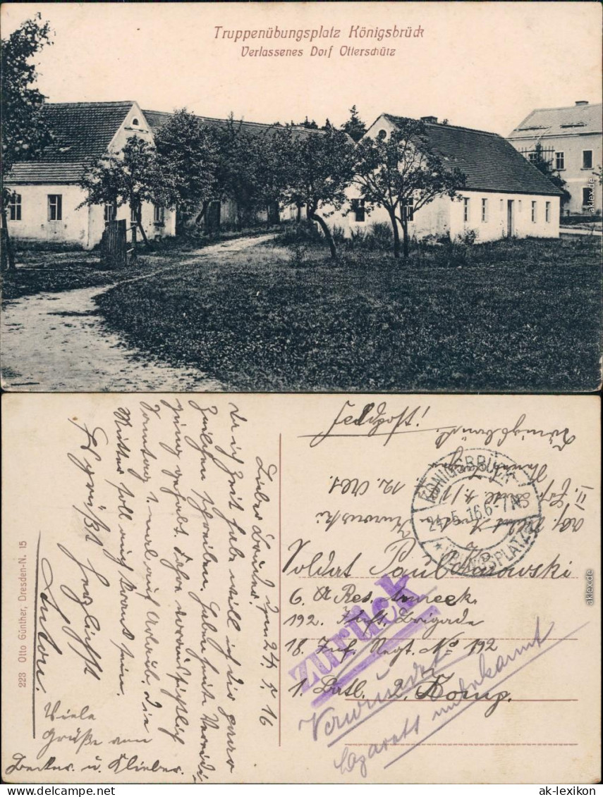 Otterschütz Königsbrück Kinspork Straßenpartie Oberlausitz B Kamenz 1916 - Koenigsbrueck