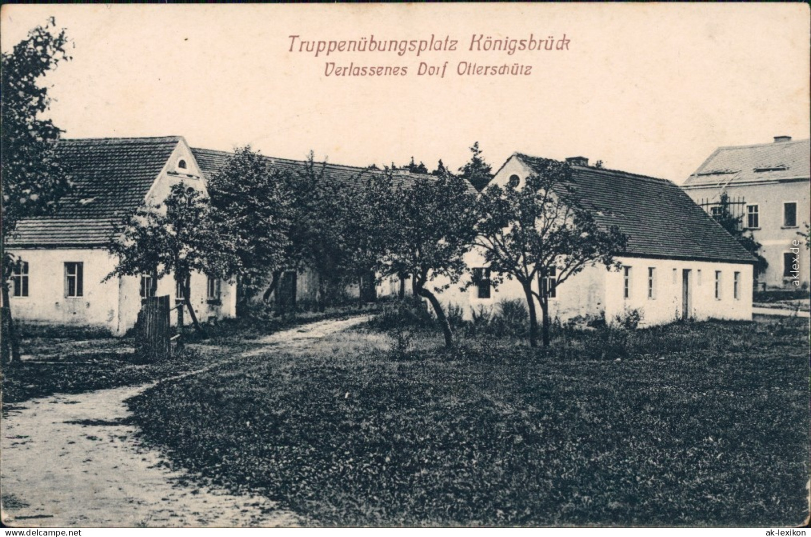 Otterschütz Königsbrück Kinspork Straßenpartie Oberlausitz B Kamenz 1916 - Koenigsbrueck