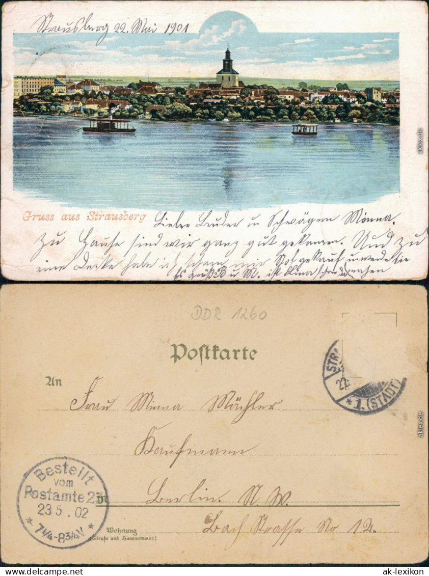 Ansichtskarte Strausberg Blick Auf Die Stadt 1902  - Strausberg