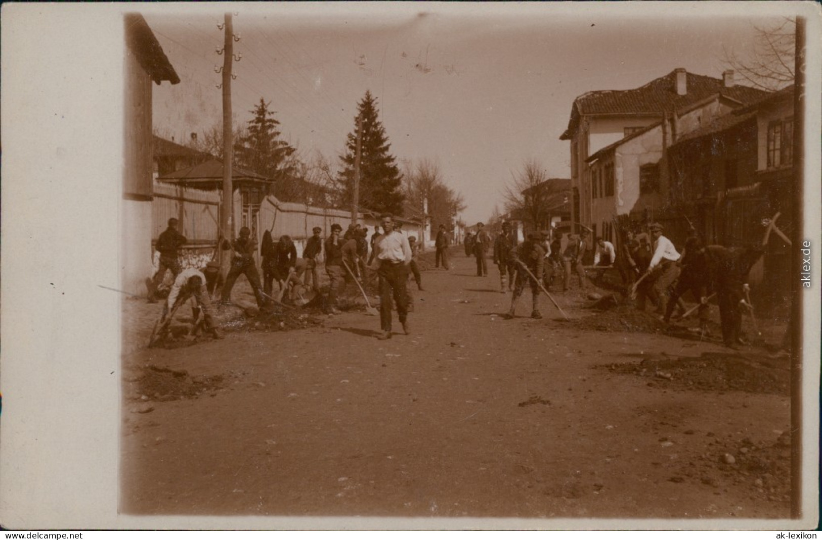 Ansichtskarte  Soldaten Beim Straßenbau - Erster Weltkieg 1919  - Guerre 1914-18