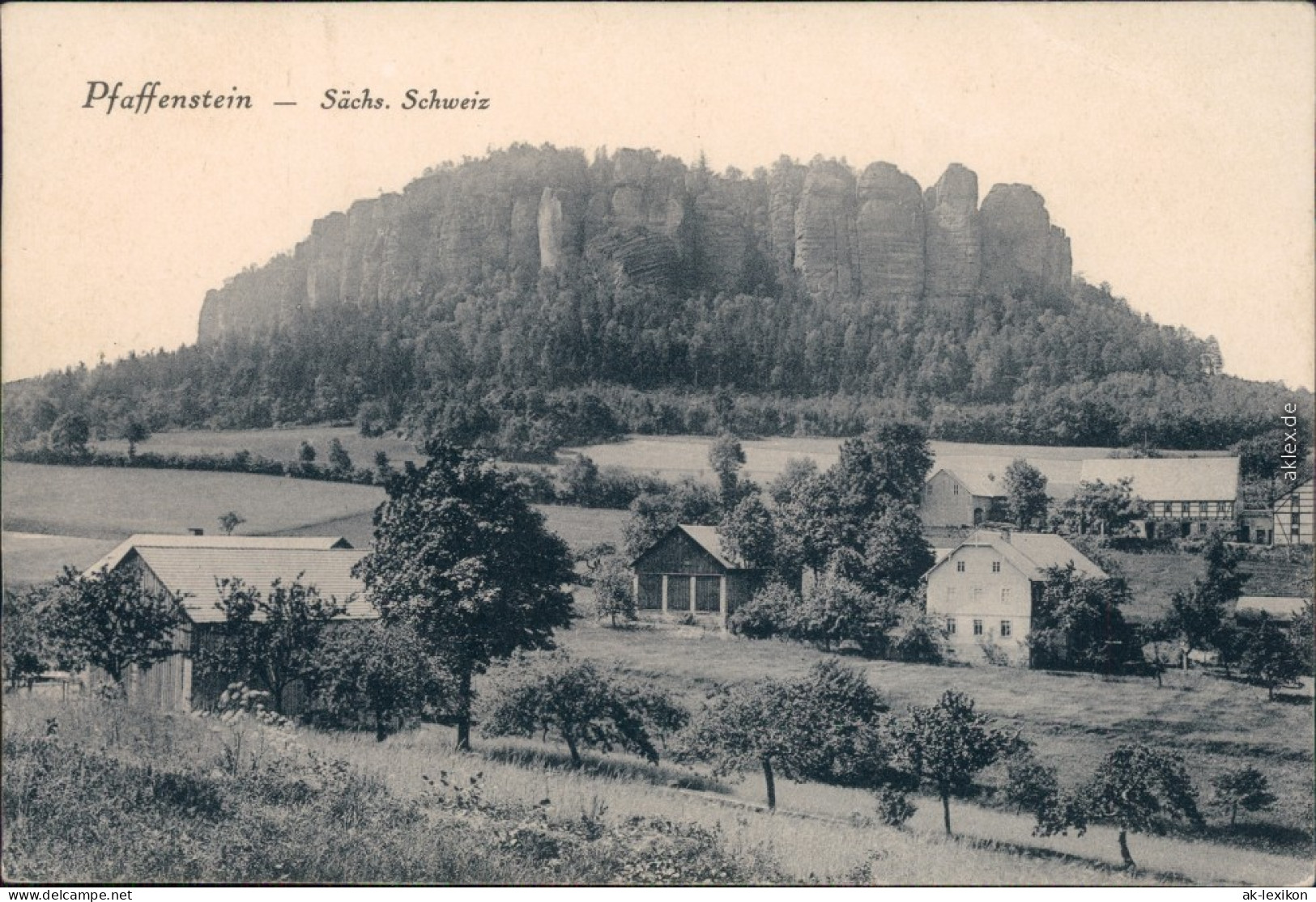 Pfaffendorf-Königstein (Sächsische Schweiz) Häuser -  Pfaffenstein 1916 - Koenigstein (Saechs. Schw.)