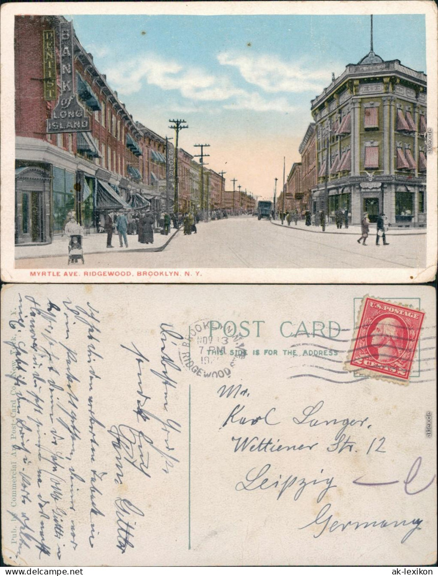 Ansichtskarte Brooklyn Myrtle Ave. (Ridewood) 1925  - Other & Unclassified