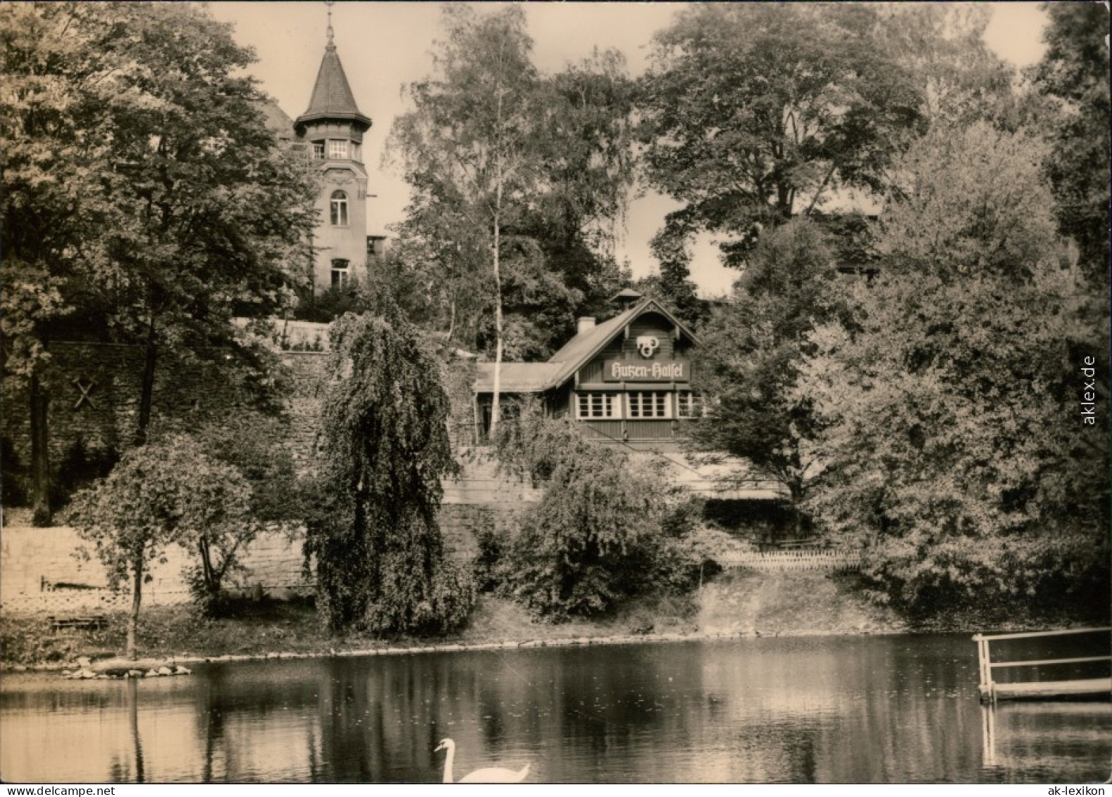 Ansichtskarte Aue (Erzgebirge) HO-Gaststätte Hutzen Haisel 1974  - Aue