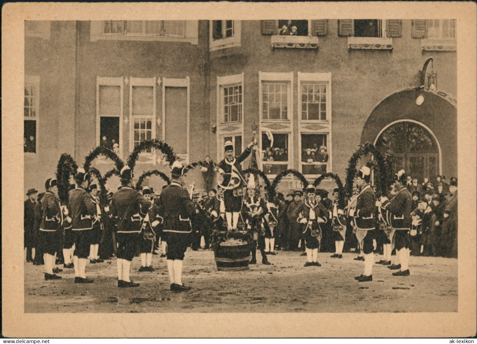 München Schäfflertanz-Gruppe Musikverein Tanz-Vorführung 1933 - München