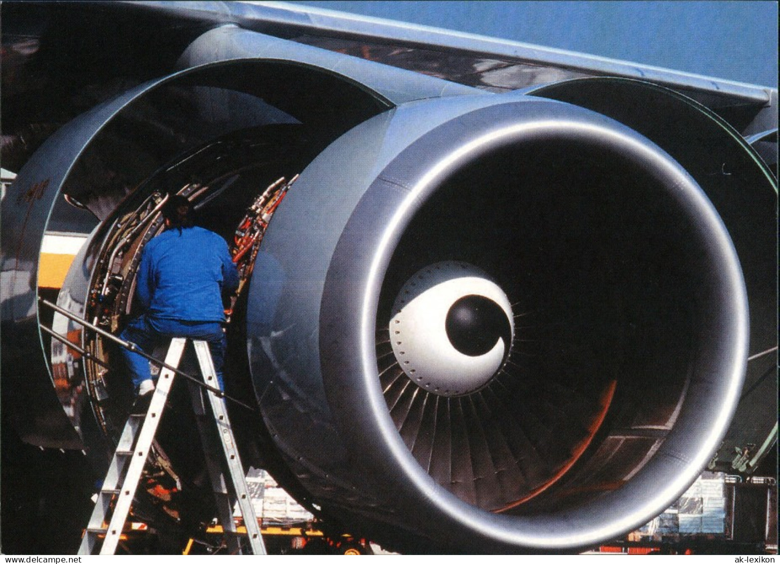 Lufthansa Arbeiten Am Triebwerk, Techniker, Flugwesen Flugzeug 1990 - 1946-....: Ere Moderne