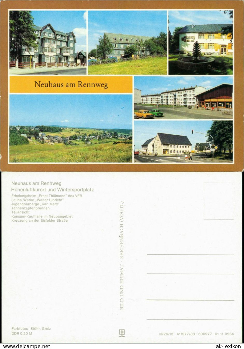 Neuhaus Am Rennweg Erholungsheim  Des VEB Leuna-Werke "Walter Ulbricht"  1982 - Neuhaus