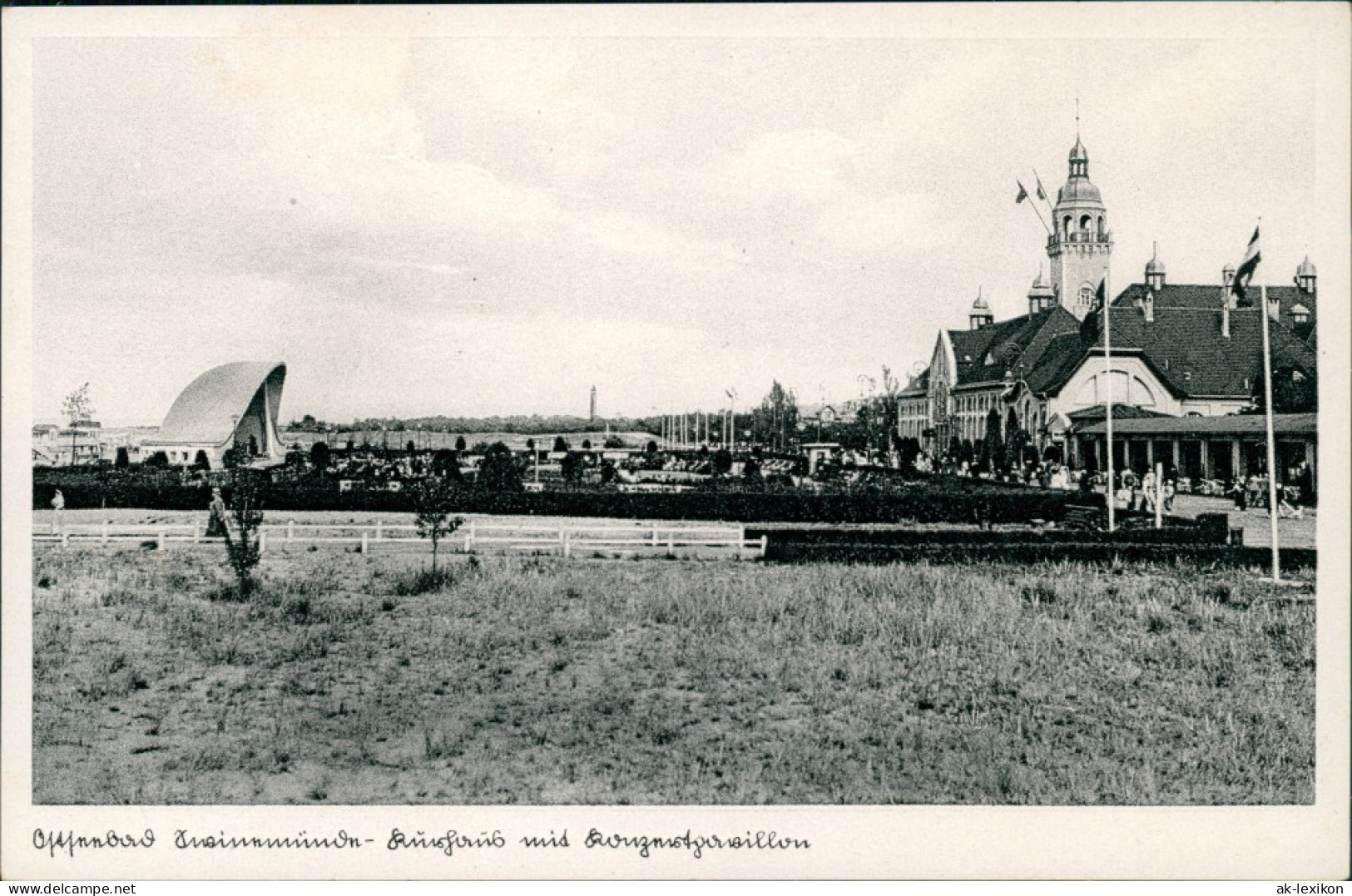 Postcard Swinemünde Świnoujście Kurhaus Mit Konzertpavillon 1940 - Pommern