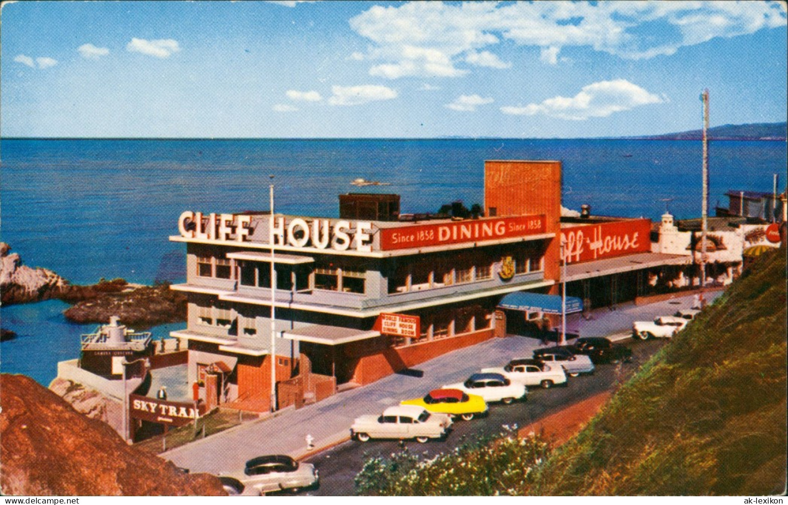 Postcard San Francisco Seal Rocks CLIFF HOUSE, Street View Cars 1965 - Other & Unclassified