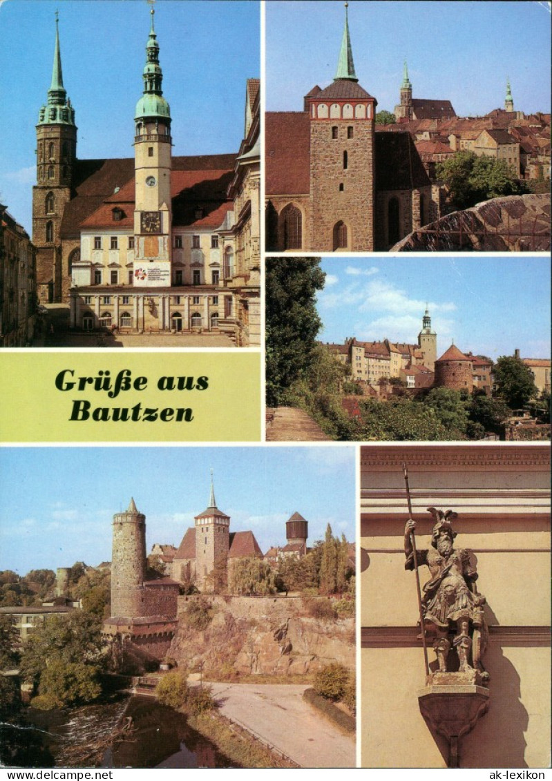 Bautzen Budyšin Rathaus Und Petridom, Blick Von Der Alten Wasserkunst Auf  1986 - Bautzen