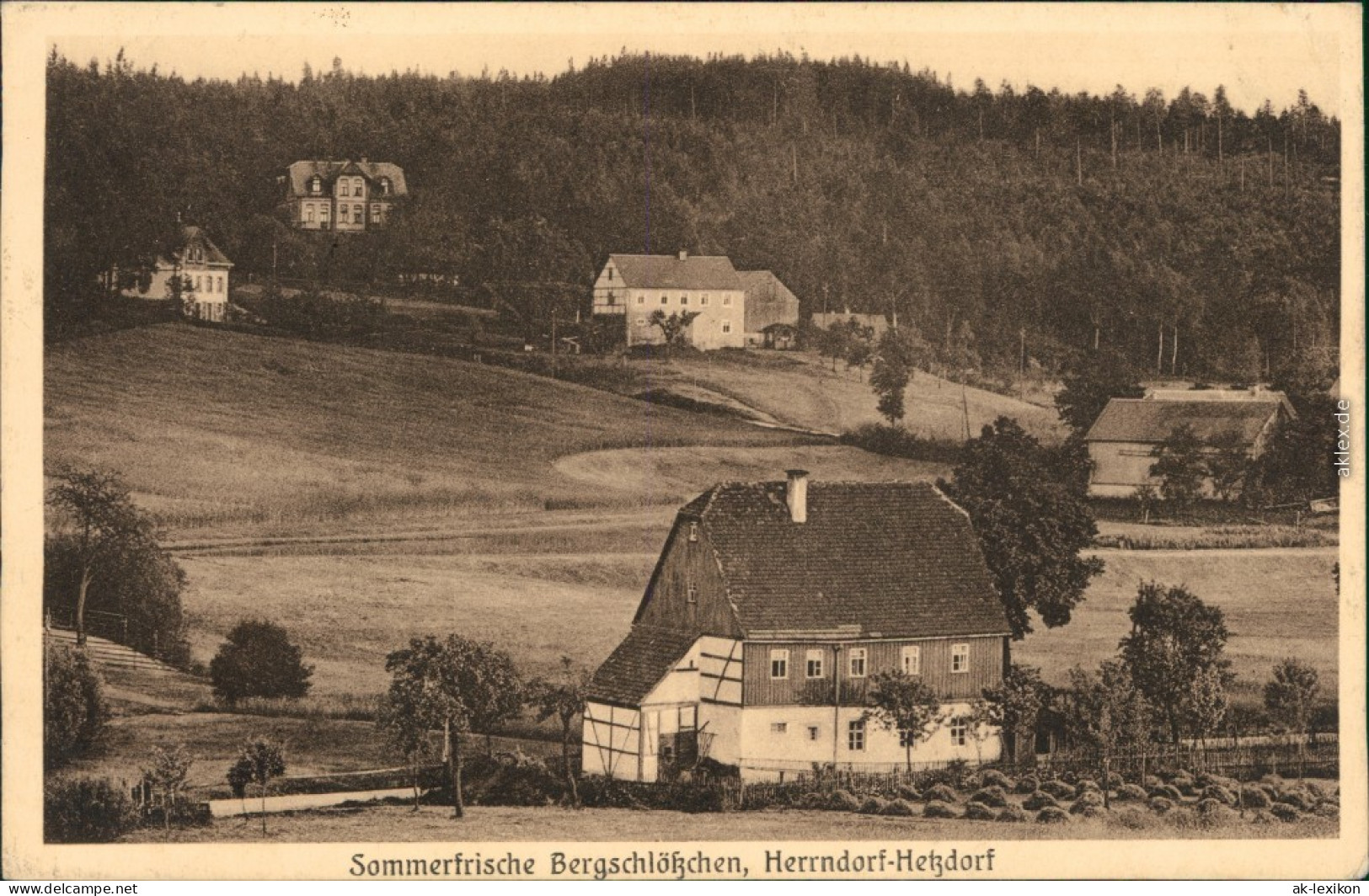 Ansichtskarte Hetzdorf-Halsbrücke Partie Am Bergschlößchen Herrndorf 1923  - Hetzdorf