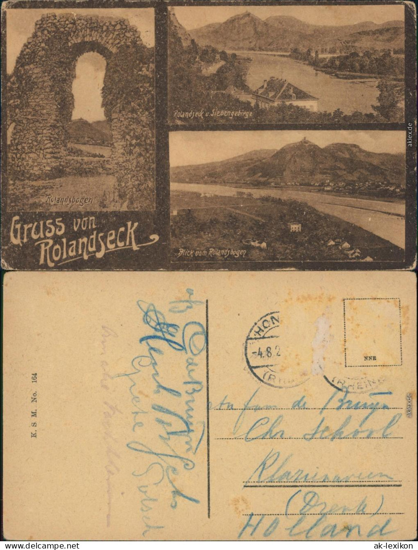 Rolandseck-Remagen Rolandsbogen, Panorama Mit Siebengebirge, Überblick 1914 - Remagen