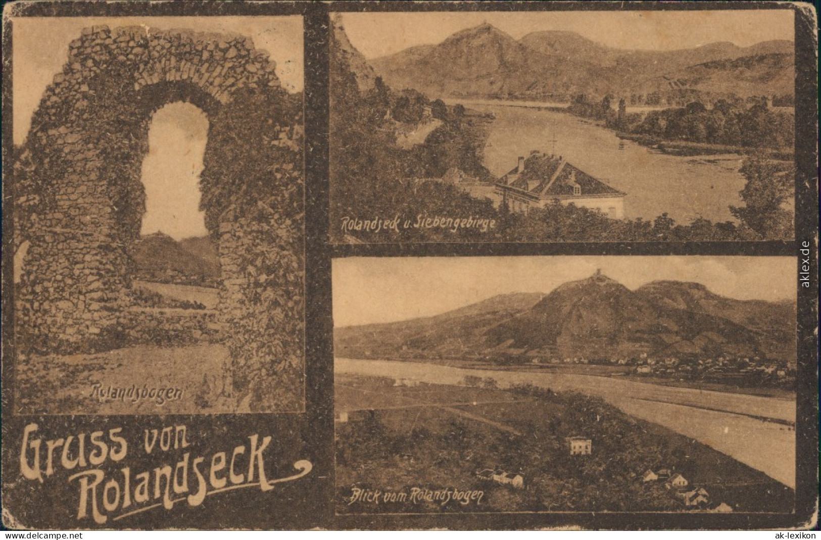 Rolandseck-Remagen Rolandsbogen, Panorama Mit Siebengebirge, Überblick 1914 - Remagen