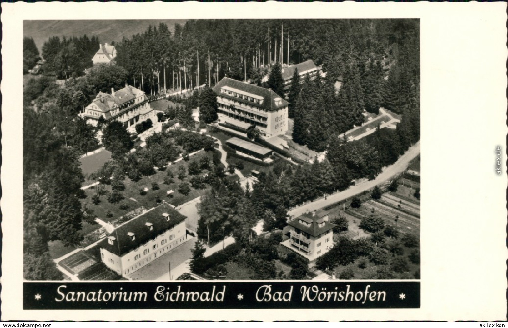 Ansichtskarte Bad Wörishofen Luftbild Sanatorium Eichwald 1965 - Bad Woerishofen