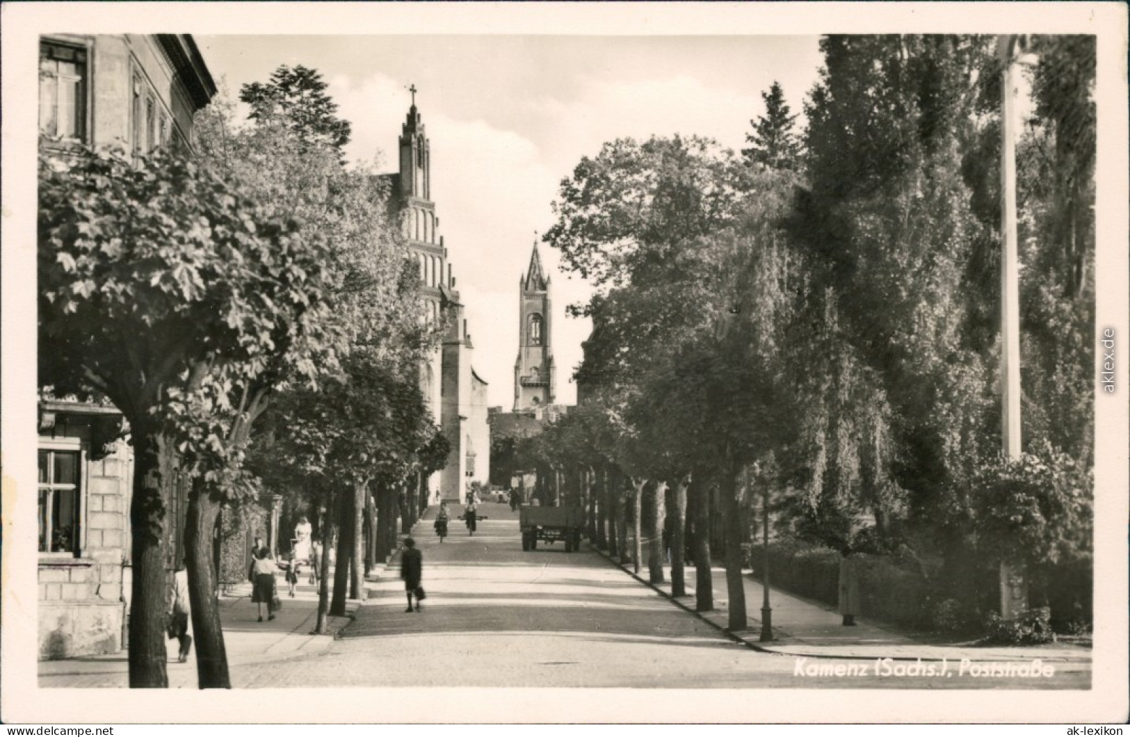 Ansichtskarte Kamenz Kamjenc Partie In Der Poststraße 1953  - Kamenz