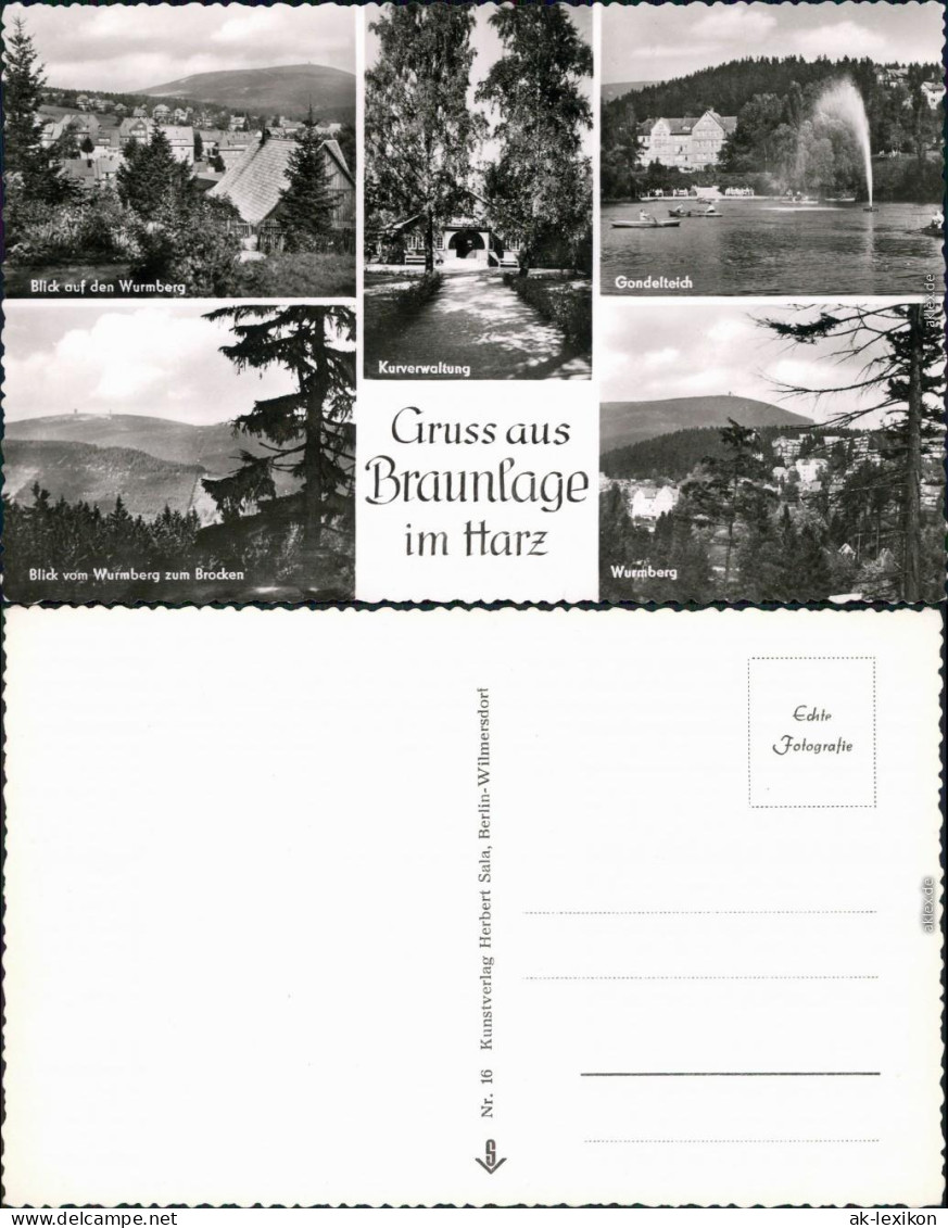 Braunlage Wurmberg, Kurverwaltung, Gondelteich, Panorama-Ansichten 1960 - Braunlage