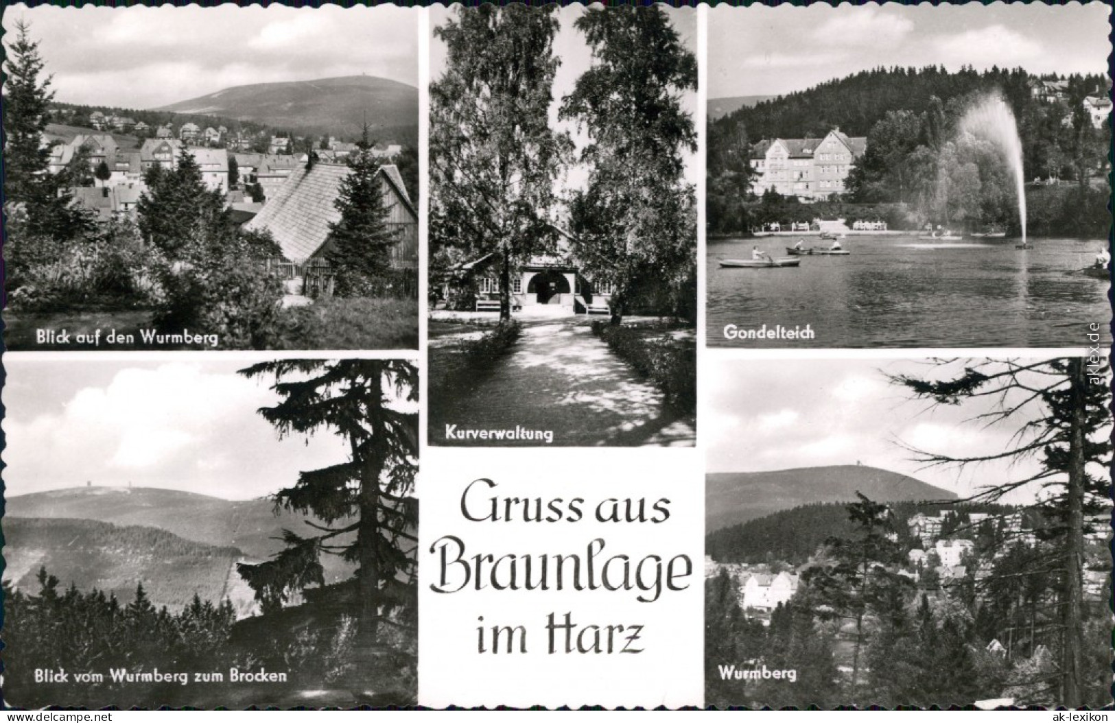 Braunlage Wurmberg, Kurverwaltung, Gondelteich, Panorama-Ansichten 1960 - Braunlage