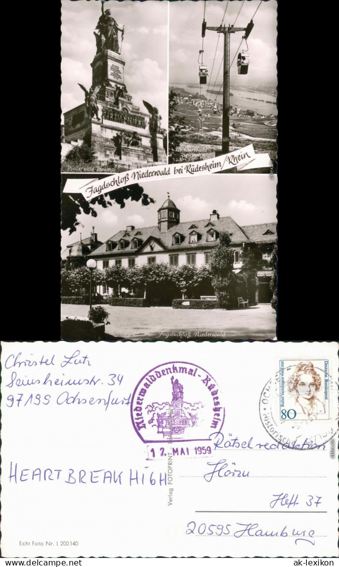 Niederwald Waldhotel Jagdschloss Niederwald, National- 1955 - Ruedesheim A. Rh.