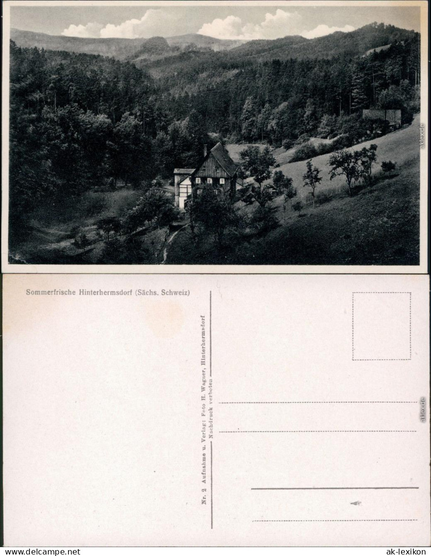 Ansichtskarte Hinterhermsdorf-Sebnitz Ferienheim Sommerfrische 1960 - Hinterhermsdorf