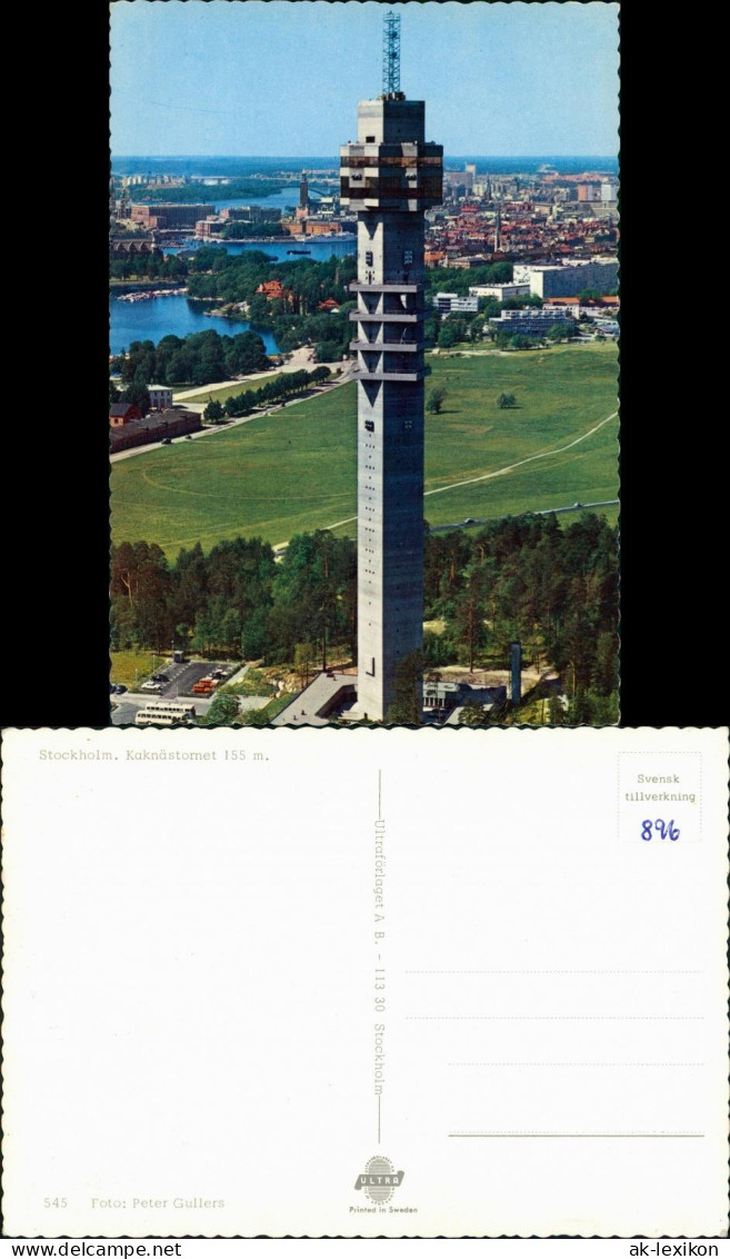 Postcard Stockholm Kaknästomet 155 M. Luftbild 1978 - Suède