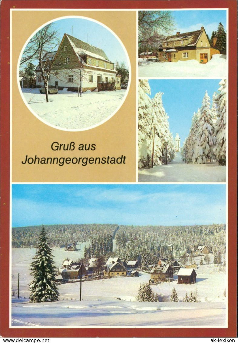 Johanngeorgenstadt Gaststätte Grenzland-Baude Sauschwemme, Aussichtsturm  1987 - Johanngeorgenstadt