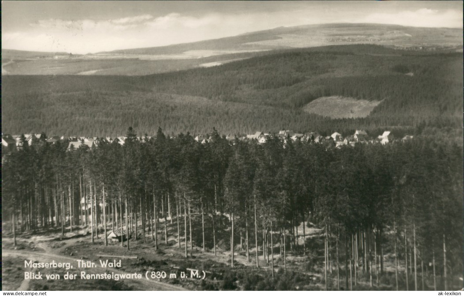 Ansichtskarte .Thüringen Masserberg Blick Von Rennsteigwarte 1967 - Masserberg