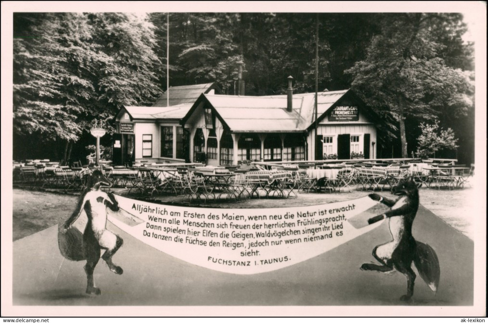 Ansichtskarte Königstein (Taunus) Fuchstanz Gasthaus Fotokunst 1932 - Koenigstein