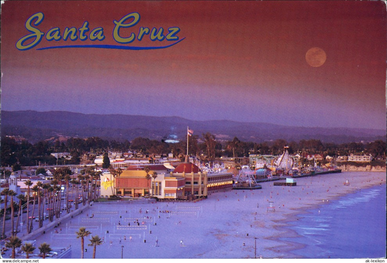 Postcard Santa Cruz Beach Scene By Moonlight, Strand Partie 2005 - Sonstige & Ohne Zuordnung
