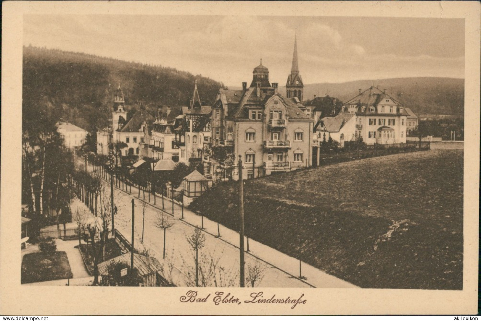 Ansichtskarte Bad Elster Lindenstraße 1922 - Bad Elster