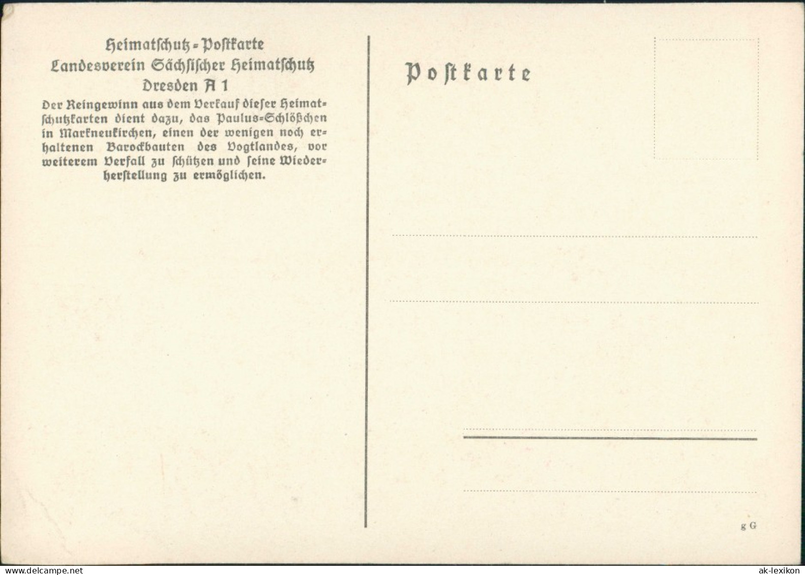 Ansichtskarte Markneukirchen Paulus Schlößchen Eingang 1928 - Markneukirchen