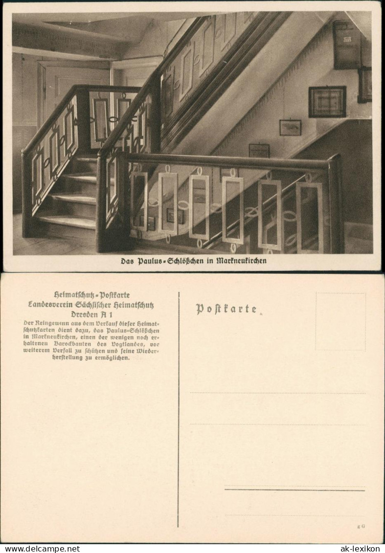 Ansichtskarte Markneukirchen Paulus Schlößchen - Treppe 1928 - Markneukirchen