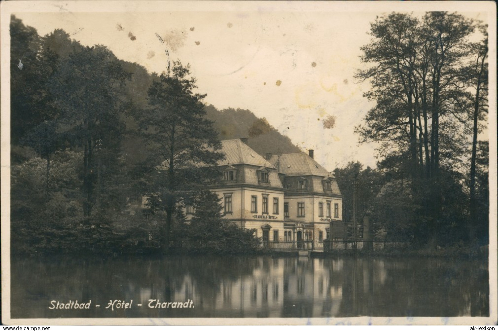 Ansichtskarte Tharandt Stadtbad Hotel 1927 - Tharandt