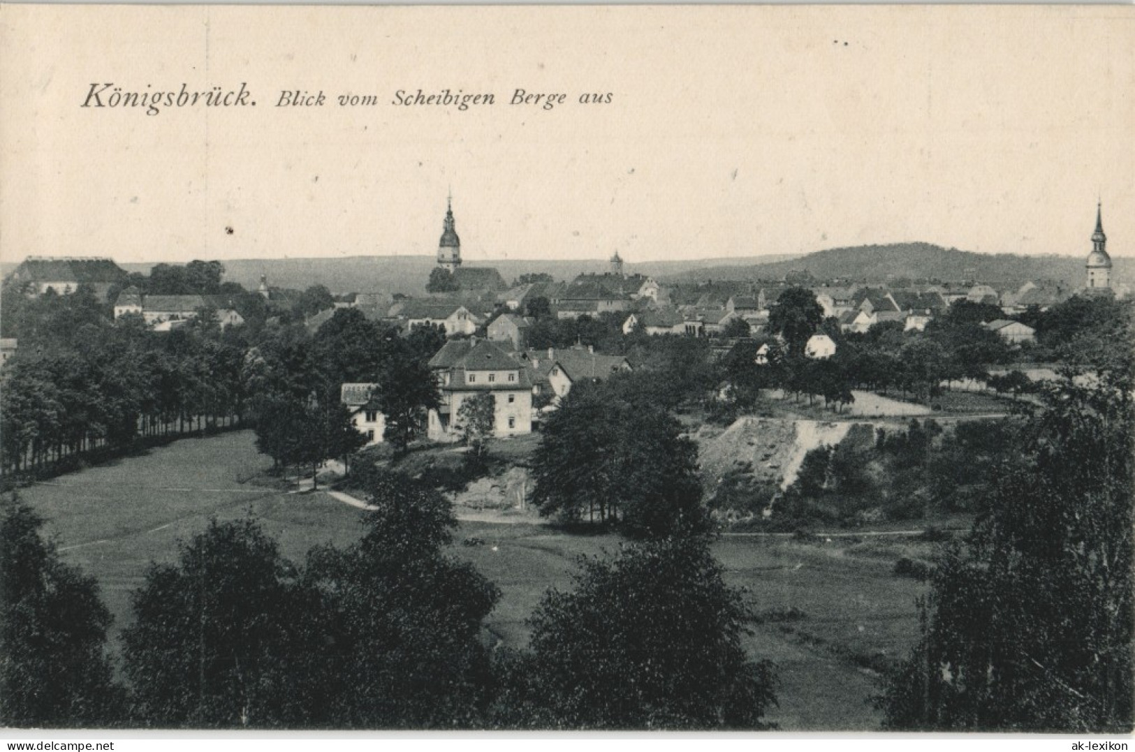 Ansichtskarte Königsbrück Kinspork Blick Vom Scheibigen Berge Aus 1913 - Koenigsbrueck