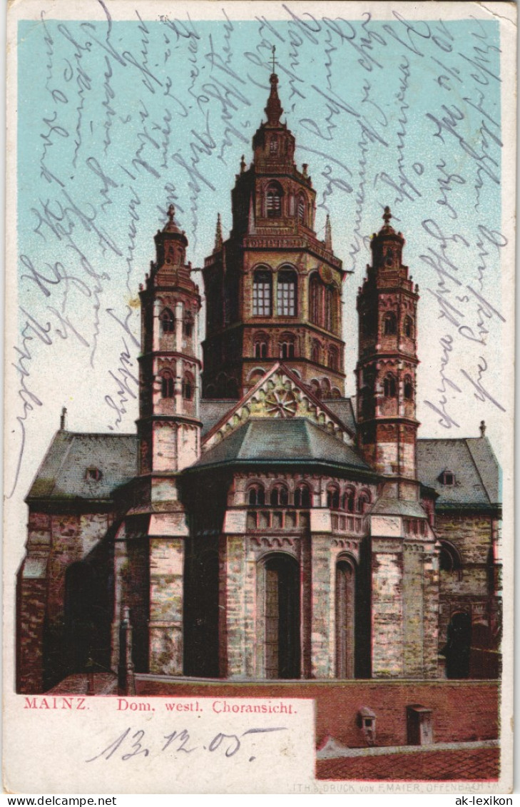 Ansichtskarte Mainz Dom Westliche Choransicht 1905 - Mainz