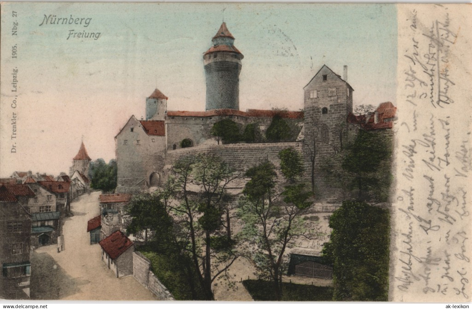 Nürnberg Nürnberger Burg Strassen  1905   Gel  DARMSTADT (Ankunftsstempel) - Nuernberg