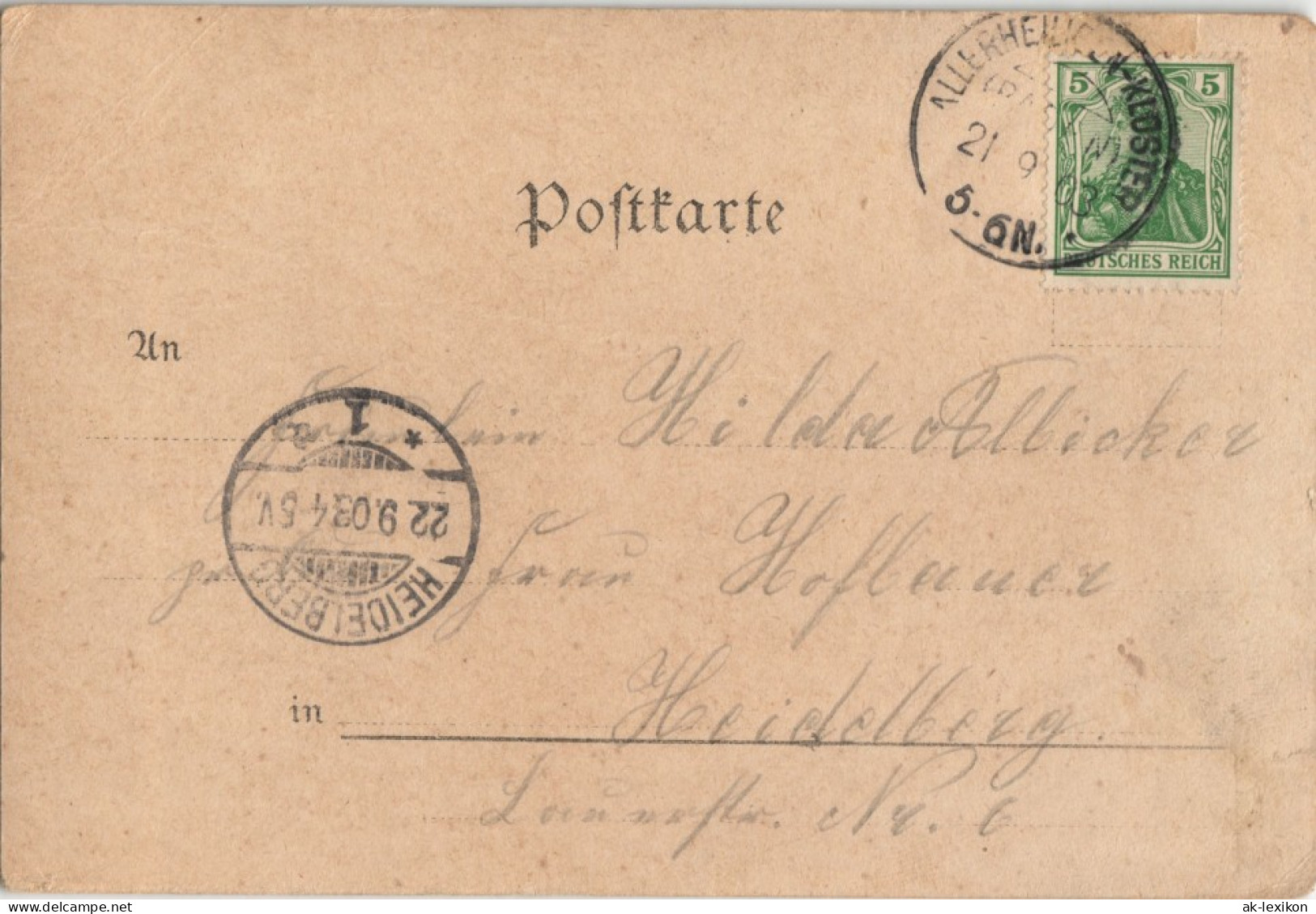 Litho AK Oppenau Klosterruine Allerheiligen Gruss-Aus-Postkarte 1903 - Oppenau