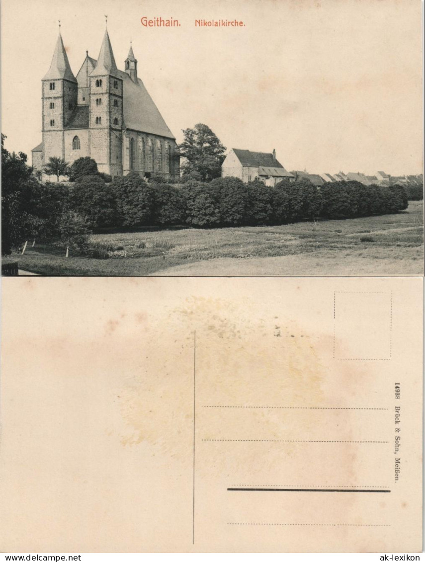 Ansichtskarte Geithain Partie An Der Nicolaikirche 1912 - Geithain