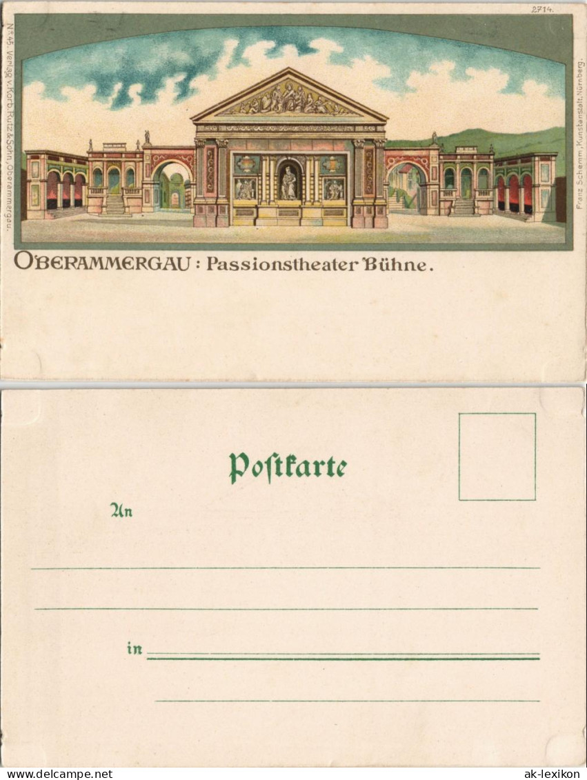 Ansichtskarte Oberammergau Passionsspiele Theater - Künstlerkarte 1906 - Oberammergau