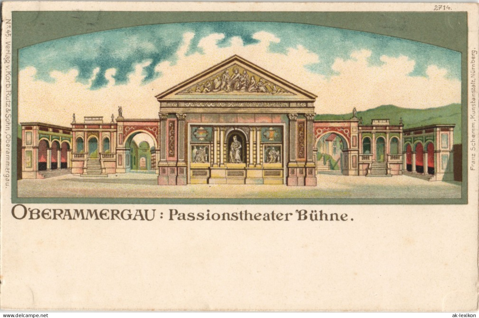Ansichtskarte Oberammergau Passionsspiele Theater - Künstlerkarte 1906 - Oberammergau
