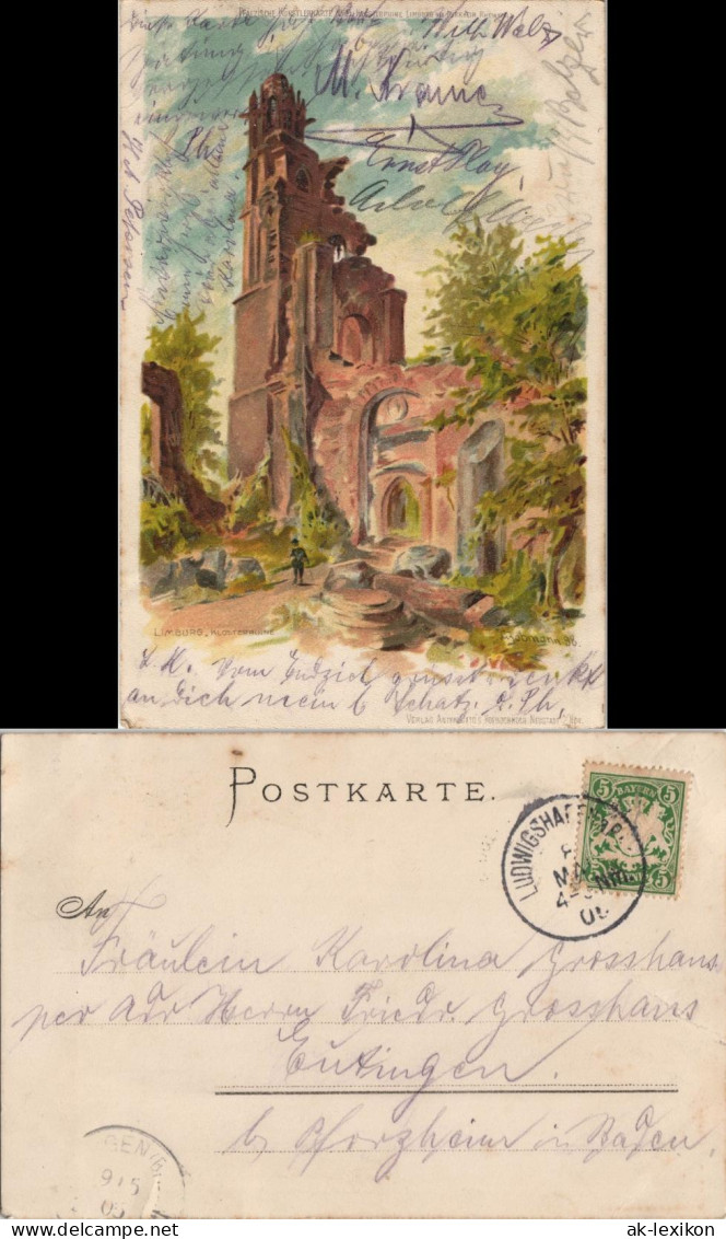 Ansichtskarte Bad Dürkheim Kloster Limburg An Der Haardt (Ruine) 1898 - Bad Dürkheim