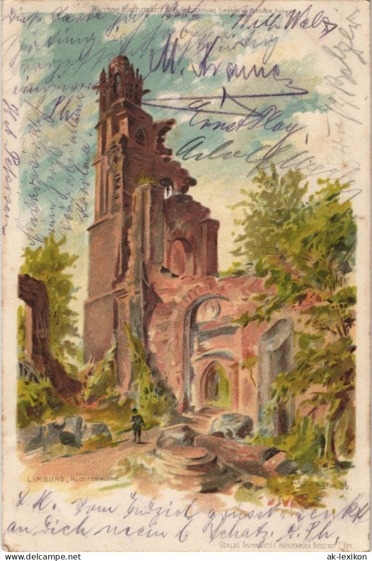 Ansichtskarte Bad Dürkheim Kloster Limburg An Der Haardt (Ruine) 1898 - Bad Dürkheim