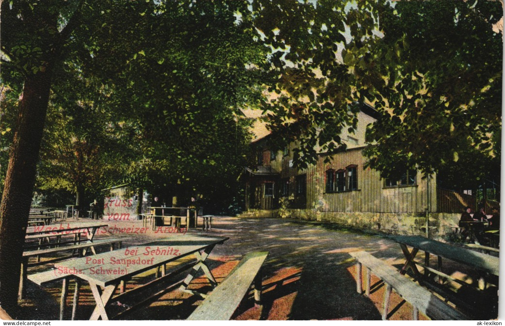 Ansichtskarte Saupsdorf-Sebnitz Restauration Wachberg 1907 - Kirnitzschtal