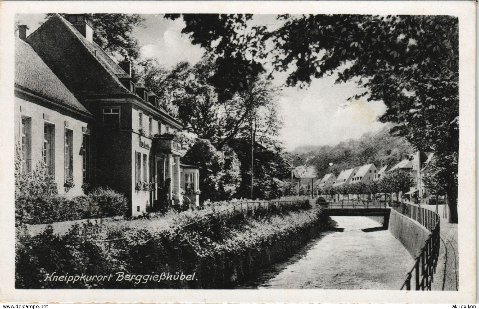 Berggießhübel-Bad Gottleuba-Berggießhübel Häuser Partie Am Fluss 1950 - Bad Gottleuba-Berggiesshuebel