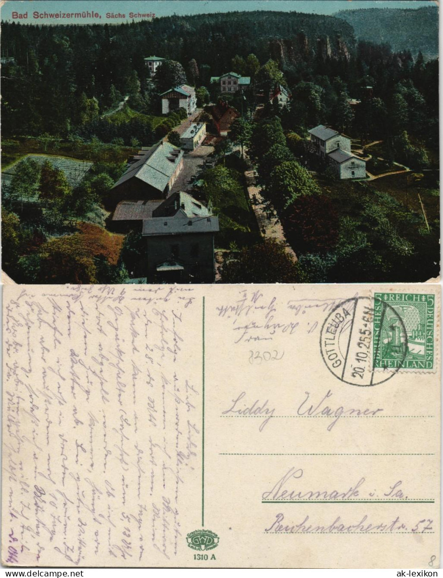 Ansichtskarte Bad Schweizermühle-Rosenthal-Bielatal Blick Ins Dorf 1920 - Rosenthal-Bielatal