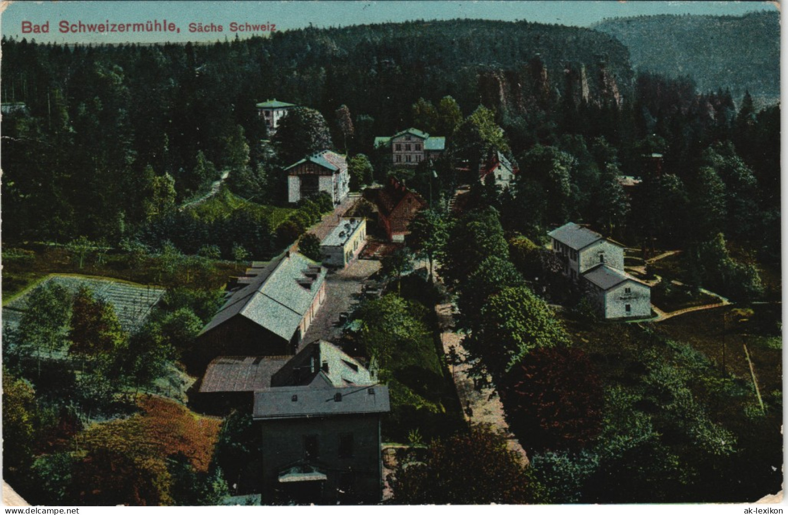 Ansichtskarte Bad Schweizermühle-Rosenthal-Bielatal Blick Ins Dorf 1920 - Rosenthal-Bielatal