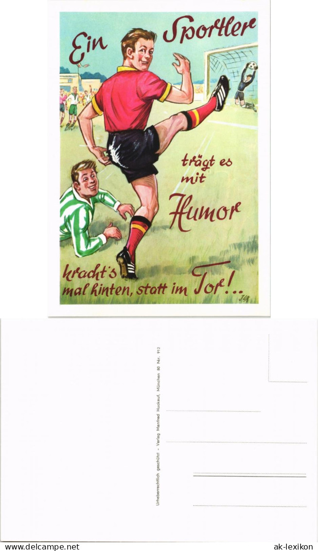 Ein Sportler Trägt Es Mit Humor, Krachts Mal Hinten, Statt Im Tor 1980 - Humor