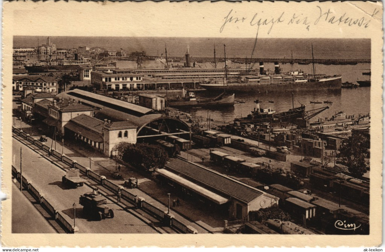 Postcard Algier دزاير Le Port Et La Gare Maritime 1939 - Algerien