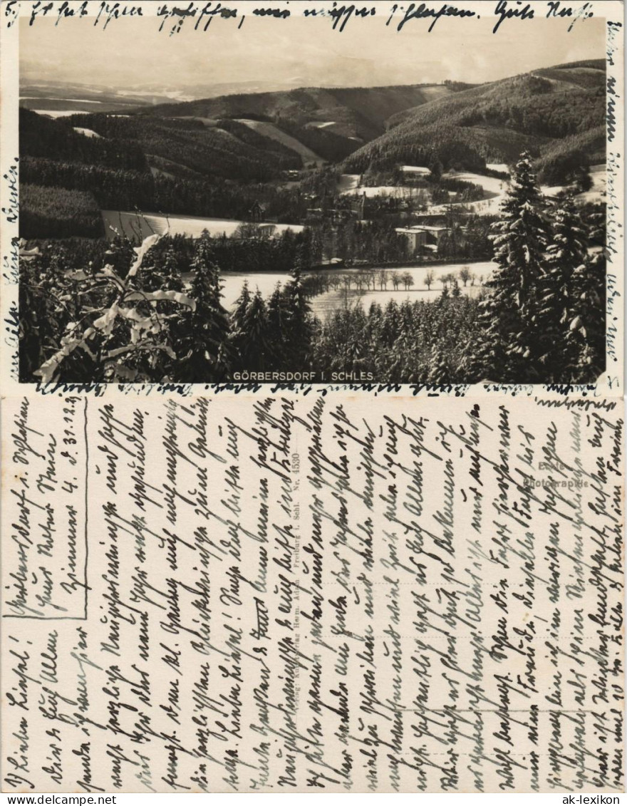 Postcard Görbersdorf In Schlesien Sokołowsko Totale Im Winter 1929 - Schlesien