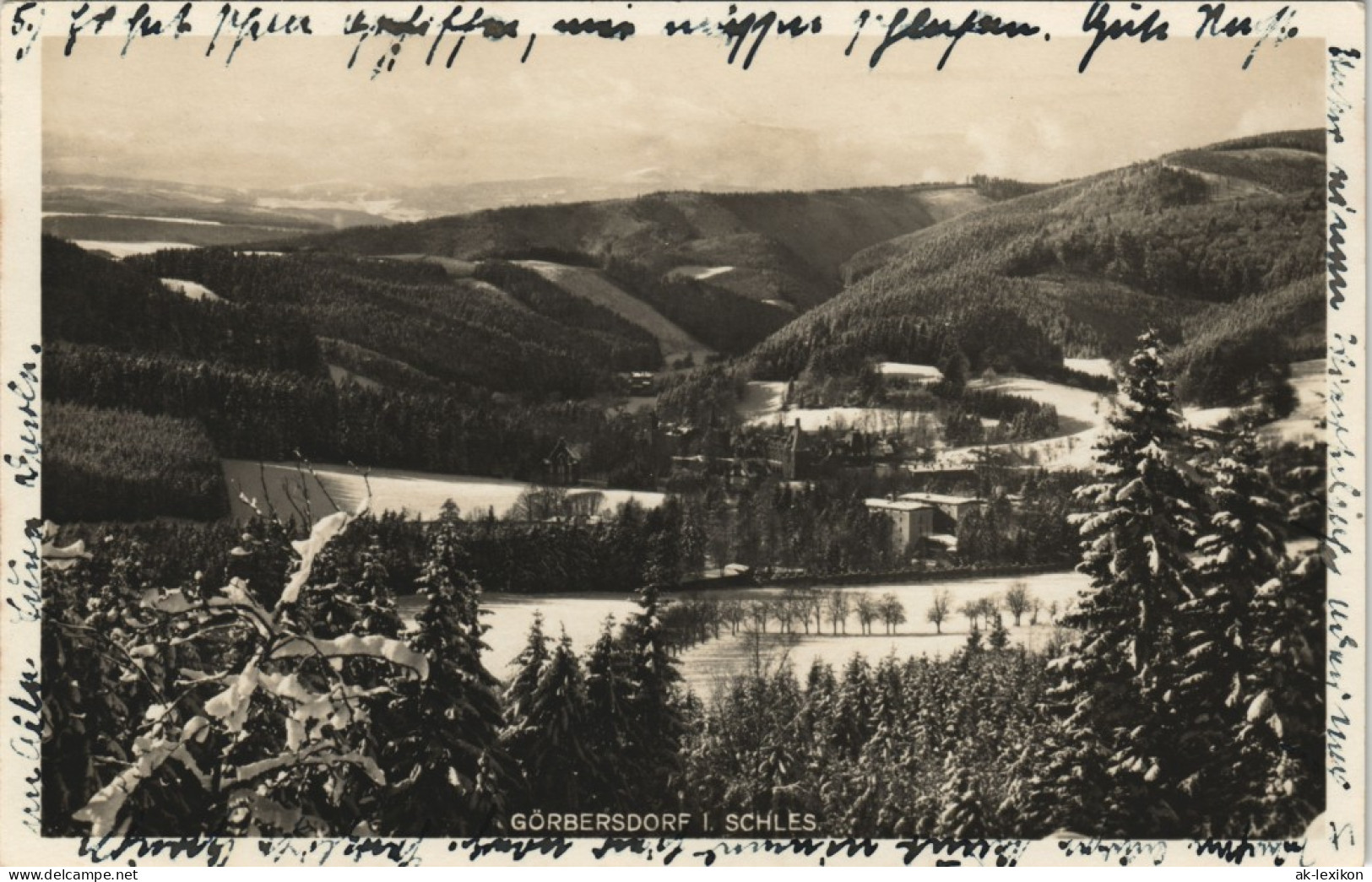 Postcard Görbersdorf In Schlesien Sokołowsko Totale Im Winter 1929 - Schlesien