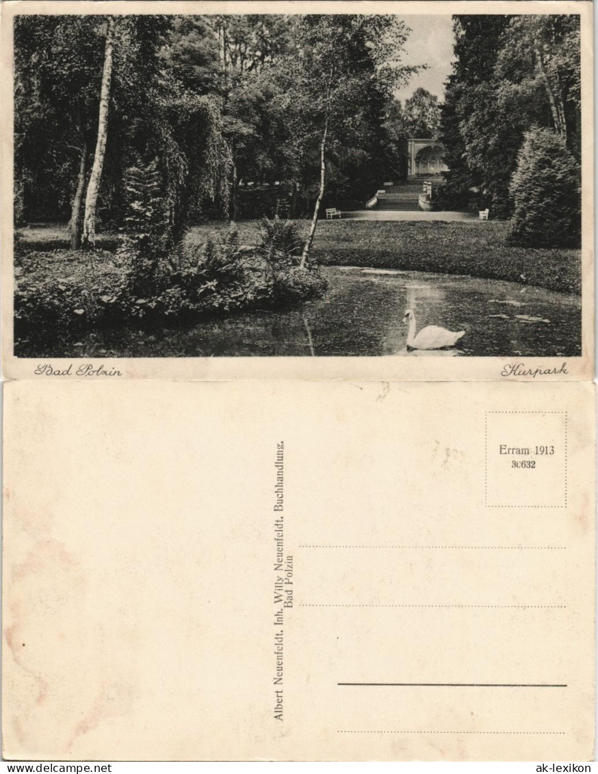 Postcard Bad Polzin Połczyn Zdrój Kurpark Pavillon 1932 - Pommern